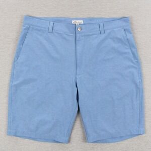 Peter Millar Shackleford 10" Shorts Mens Size 36 Blue Performance Hybrid